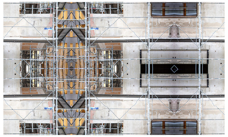 iMAGIES URBAINES Série Tableaux En Chantier/Bichromies Photo Bichromie sur blanc #04
