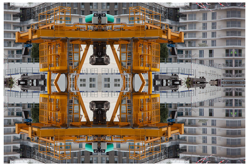 iMAGIES URBAINES Série Tableaux En Chantier/Bichromies Photo Bichromie sur blanc #05